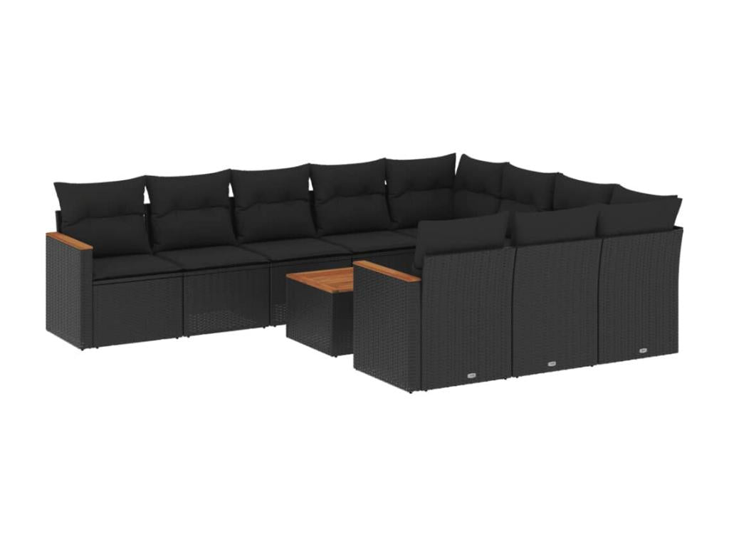 Black Woven Resin Wicker Outdoor Furniture Set - dlz1766456338734