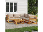 Brown Solid Wood Outdoor Furniture Set