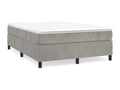 Gray Velvet Bed Frame, 140 x 200 cm
