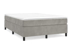 Gray Velvet Bed Frame, 140 x 200 cm