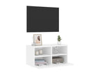 White Engineered Wood TV Stand, 60 x 30 x 30 cm