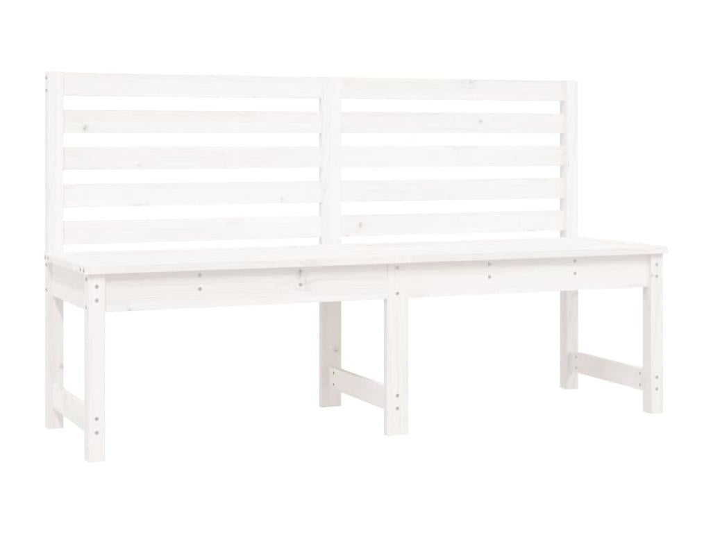 White Solid Wood Bench