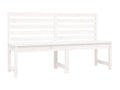 White Solid Wood Bench