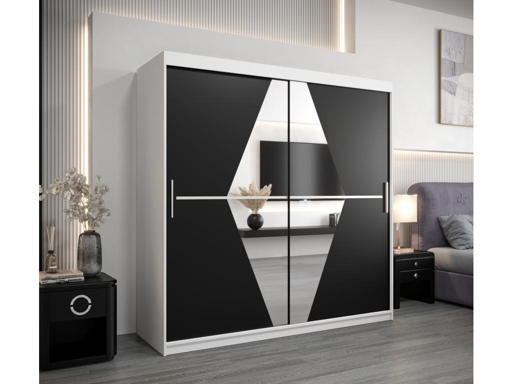 Black Wardrobe, 200 x 62 x 200 cm - dlz1766456858076