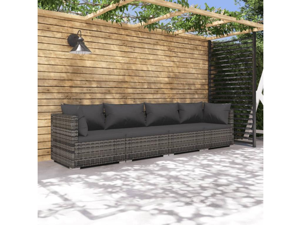 Gray Woven Resin Wicker Outdoor Furniture Set - dlz1766456719818