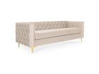 Beige Velvet Sofa