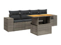 Gray Woven Resin Wicker Outdoor Furniture Set - dlz1766456853718
