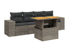 Gray Woven Resin Wicker Outdoor Furniture Set - dlz1766456853718