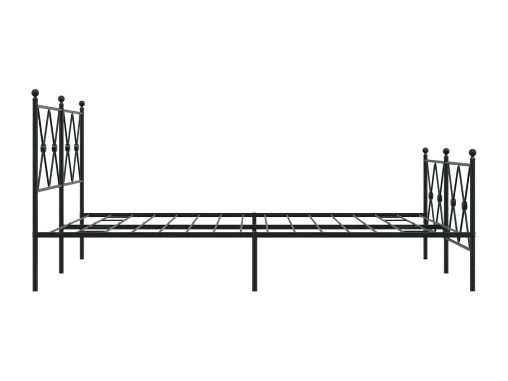 Black Metal Bed Frame, 137 x 190 cm
