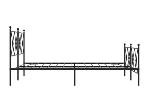Black Metal Bed Frame, 137 x 190 cm