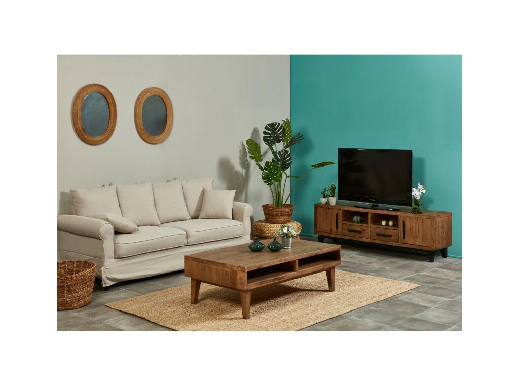 Brown Solid Wood Coffee Table - dlz1766457075930