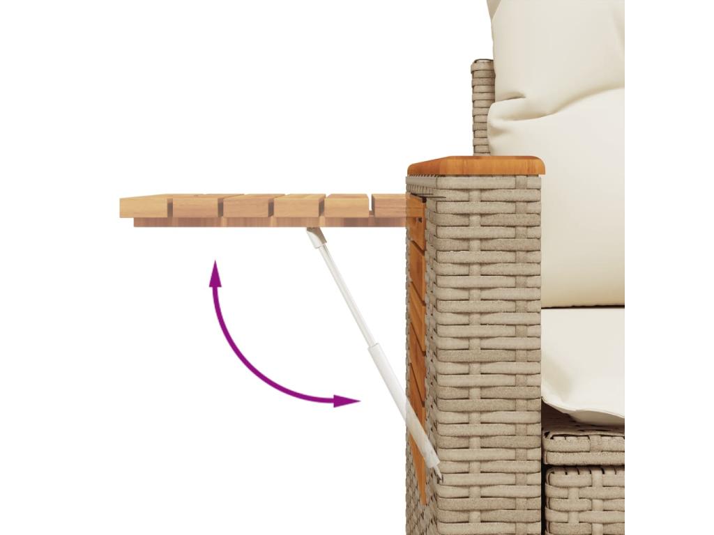 Beige Woven Resin Wicker Outdoor Furniture Set - dlz1766456514105