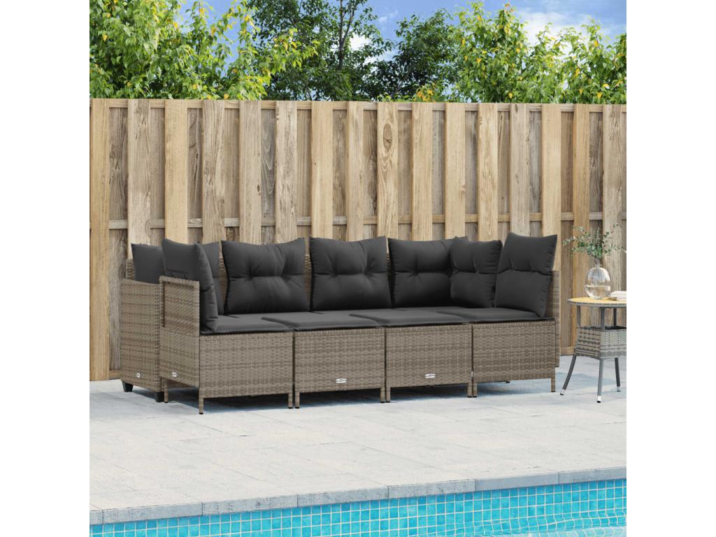 Gray Woven Resin Wicker Outdoor Furniture Set - dlz1766456569917