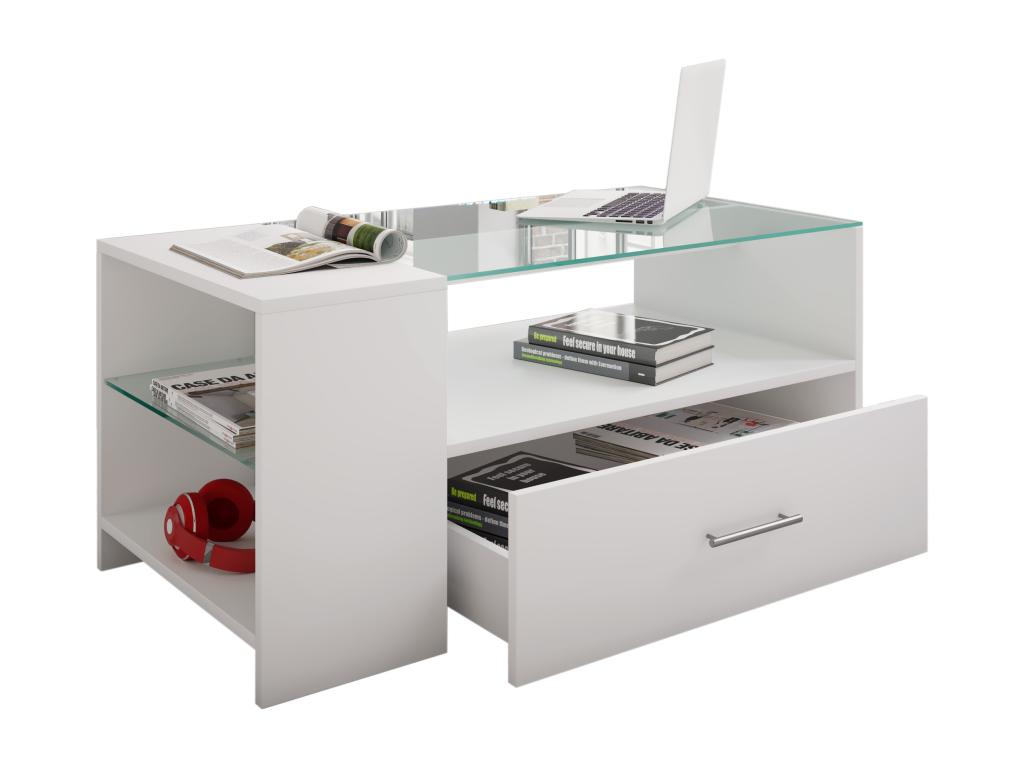 White Glass Coffee Table