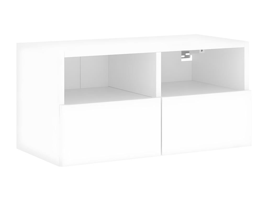 White Engineered Wood TV Stand, 60 x 30 x 30 cm