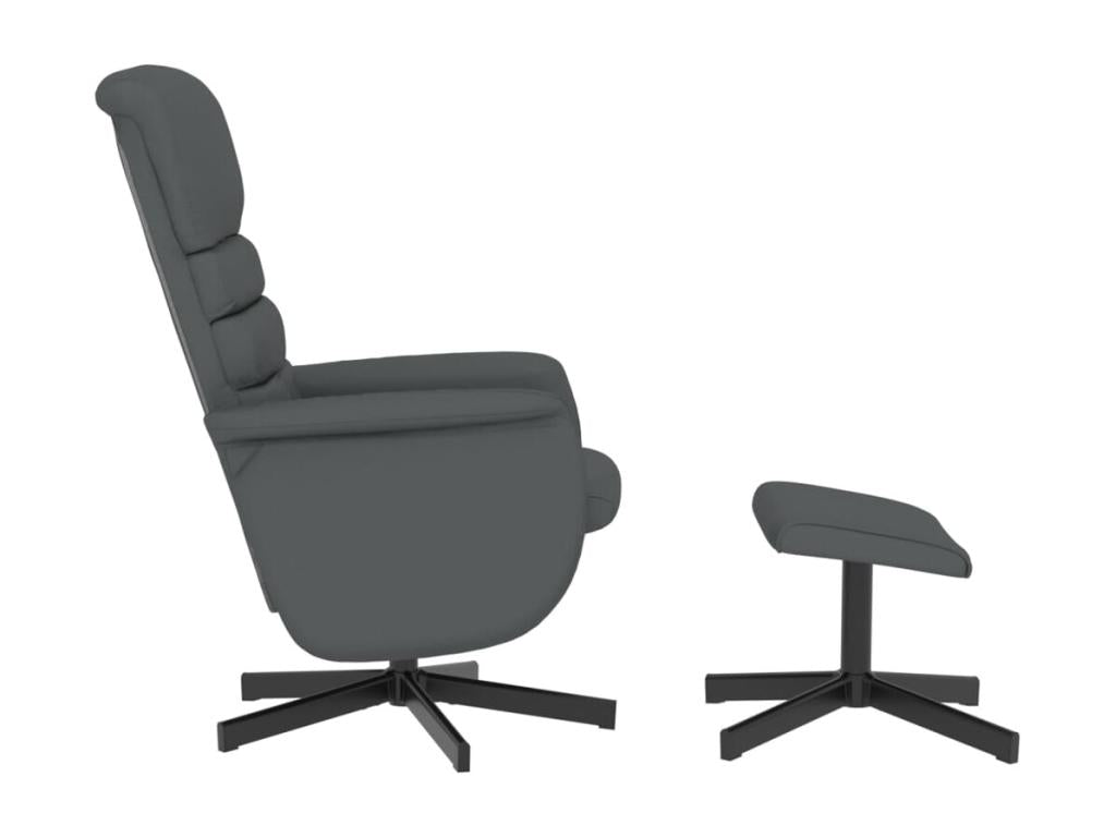 Gray Faux Leather Accent Chair