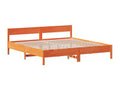 Brown Pine Wood Bed Frame, 180 x 200 cm - dlz1766456712209