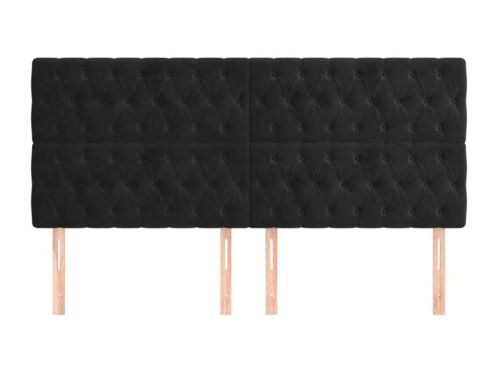 Black Velvet Home Furniture, 100 x 7 x 78 cm
