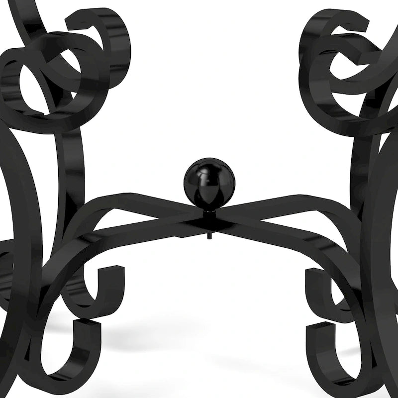 3 Piece Tempered Glass Surface Coffee Table Set, Coffee Table Round End Side Table with Sturdy Construction for Living Room