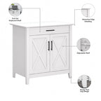 Key West Secretary Desk with Storage Cabinet by Bush Furniture
