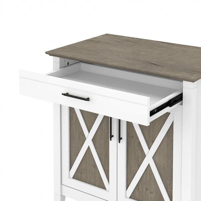 Key West Secretary Desk with Storage Cabinet by Bush Furniture