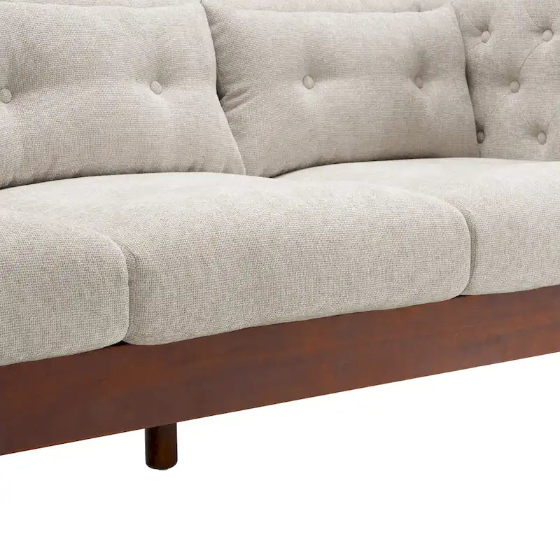Christopher Knight Home- Modern Upholstered 3-Seater Tufted Sofa Couch for Living Room