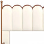 Christopher Knight Home - Leather Upholstered Bed with Headboard & Footboard, Solid Wood Slats & Legs, No Box Spring Needed