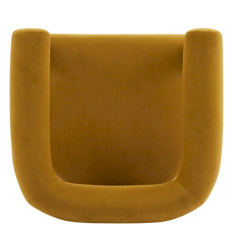 Gilbert Modern Upholstered Round Arm Accent Chair by Christopher Knight Home