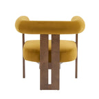 Gilbert Modern Upholstered Round Arm Accent Chair by Christopher Knight Home