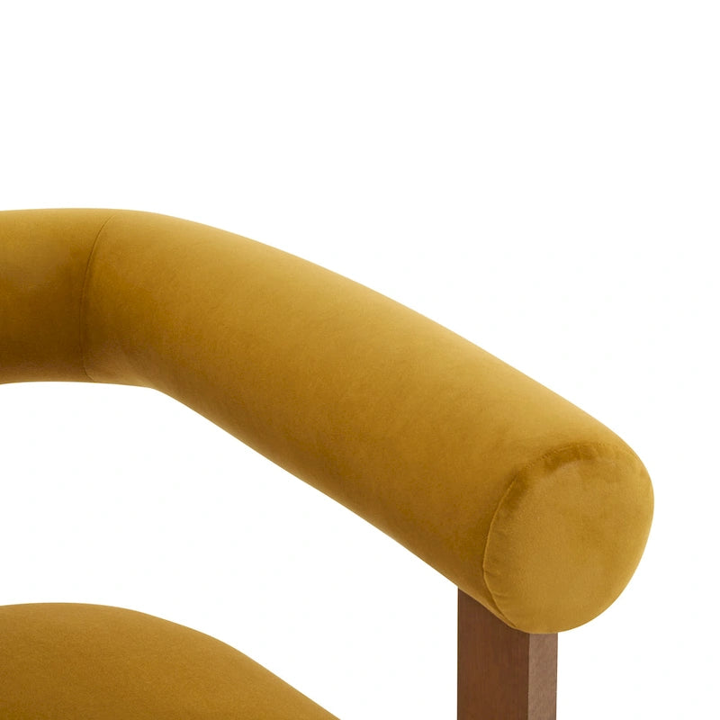 Gilbert Modern Upholstered Round Arm Accent Chair by Christopher Knight Home