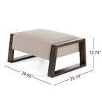 Christopher Knight Home - Harper Modern Beige Upholstered Ottoman for Compact Versatility