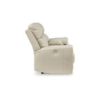 Signature Design by Ashley Dahlmoore Beige Power Reclining Loveseat with Console - 76 W x 42 D x 40 H