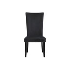 HomeRoots Set of Two Black Upholstered Velvet Dining Side Chairs - 20.25' X '40.75' X '27