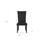 HomeRoots Set of Two Black Upholstered Velvet Dining Side Chairs - 20.25' X '40.75' X '27