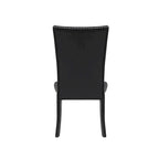HomeRoots Set of Two Black Upholstered Velvet Dining Side Chairs - 20.25' X '40.75' X '27