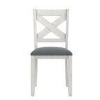 VECELO Solid Wood Dining Chairs with Linen Fabric Seating, Dining Chairs Set of 2/4/6