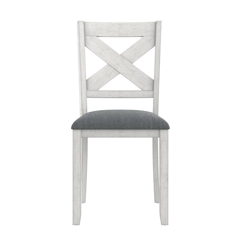 VECELO Solid Wood Dining Chairs with Linen Fabric Seating, Dining Chairs Set of 2/4/6