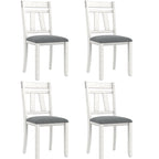 VECELO Solid Wood Dining Chairs with Linen Fabric Seating, Dining Chairs Set of 2/4/6