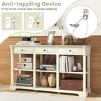 Costway 58 Long Sofa Table with Storage Retro Console Table with 3 - See Details
