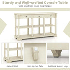 Costway 58 Long Sofa Table with Storage Retro Console Table with 3 - See Details