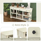 Costway 58 Long Sofa Table with Storage Retro Console Table with 3 - See Details