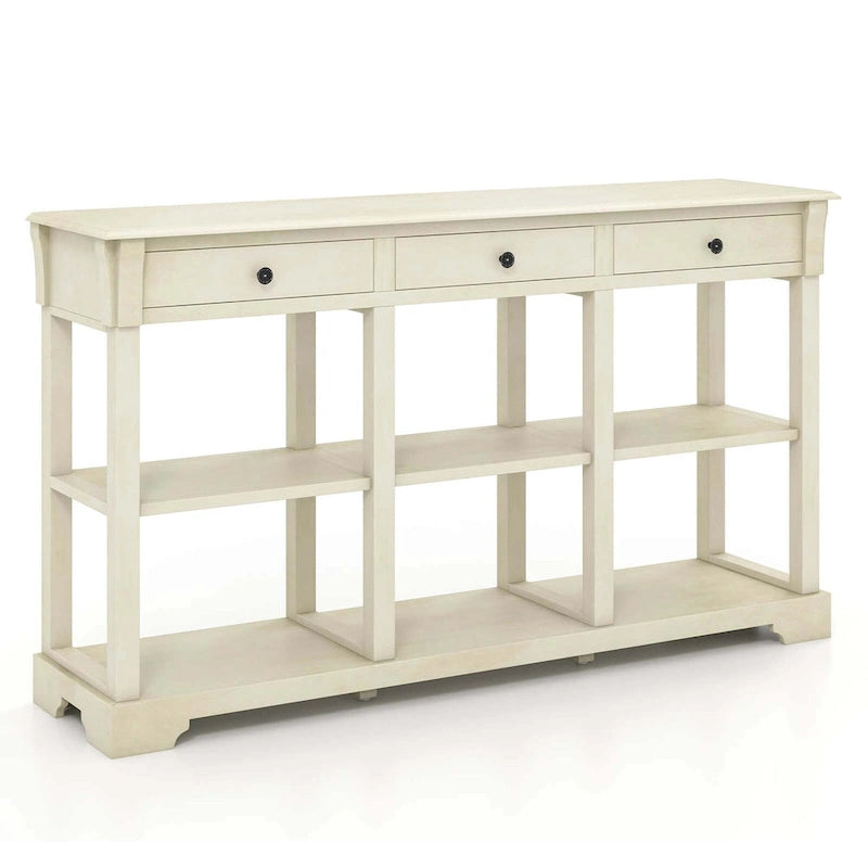 Costway 58 Long Sofa Table with Storage Retro Console Table with 3 - See Details