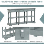 Costway 58 Long Sofa Table with Storage Retro Console Table with 3 - See Details