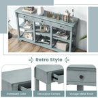 Costway 58 Long Sofa Table with Storage Retro Console Table with 3 - See Details