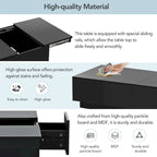 Modern Stylish Coffee Table Extendable Coffee Table with 2 Large Storage Compartments 2 Drawers, for Living Room