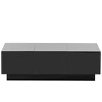 Modern Stylish Coffee Table Extendable Coffee Table with 2 Large Storage Compartments 2 Drawers, for Living Room
