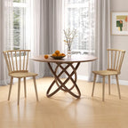 Gymax 4 PCS Dining Chair Windsor High Spindle Back Wood Kitchen Chairs