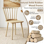 Gymax 4 PCS Dining Chair Windsor High Spindle Back Wood Kitchen Chairs