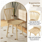 Gymax 4 PCS Dining Chair Windsor High Spindle Back Wood Kitchen Chairs