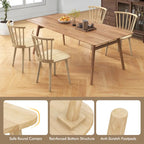 Gymax 4 PCS Dining Chair Windsor High Spindle Back Wood Kitchen Chairs